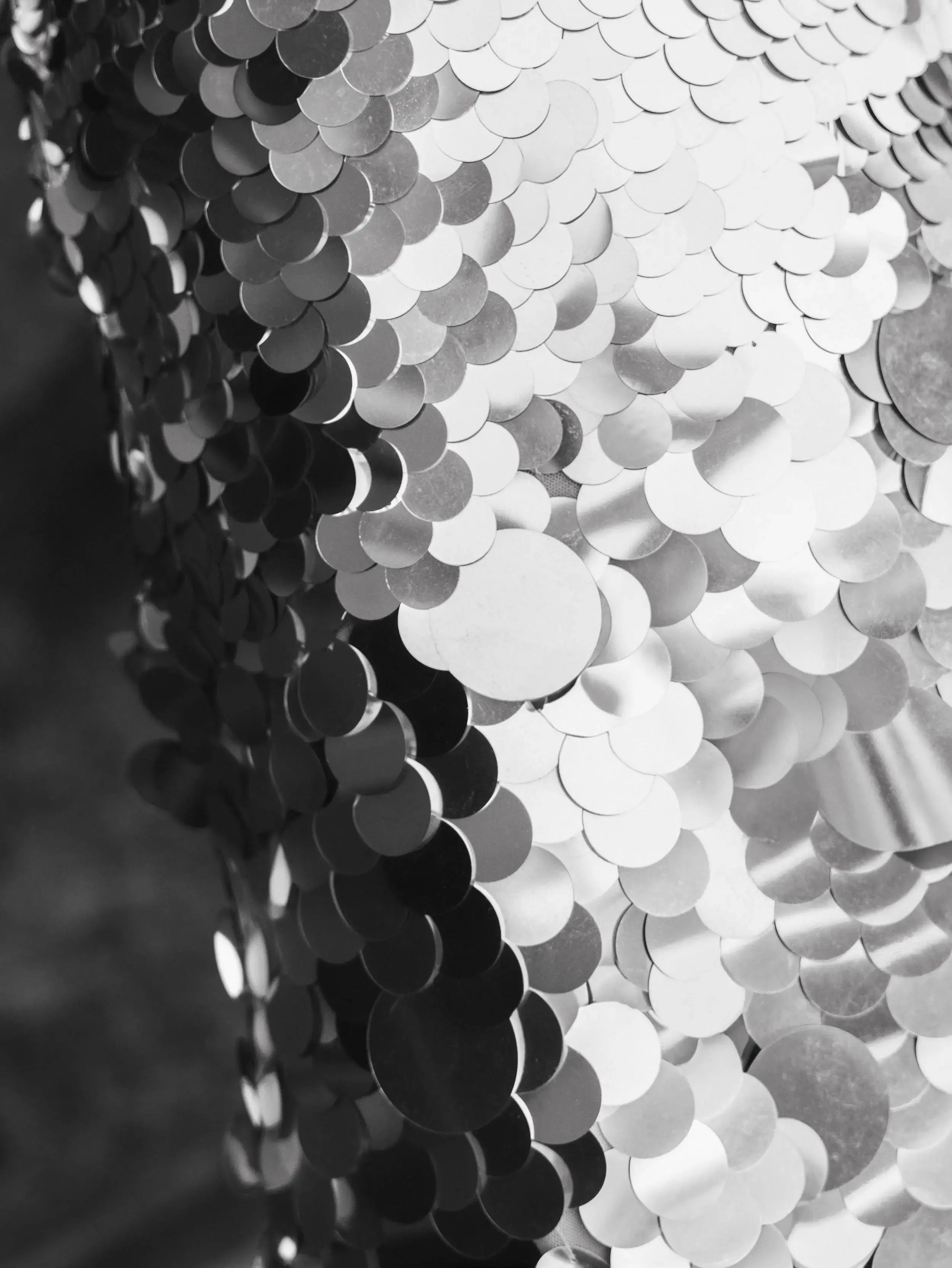 Gold Sleeveless Disc Sequin Trapeze Dress